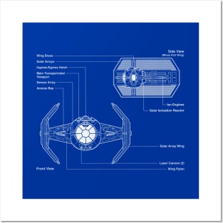 Command Fighter Craft Blueprint Posters and Art